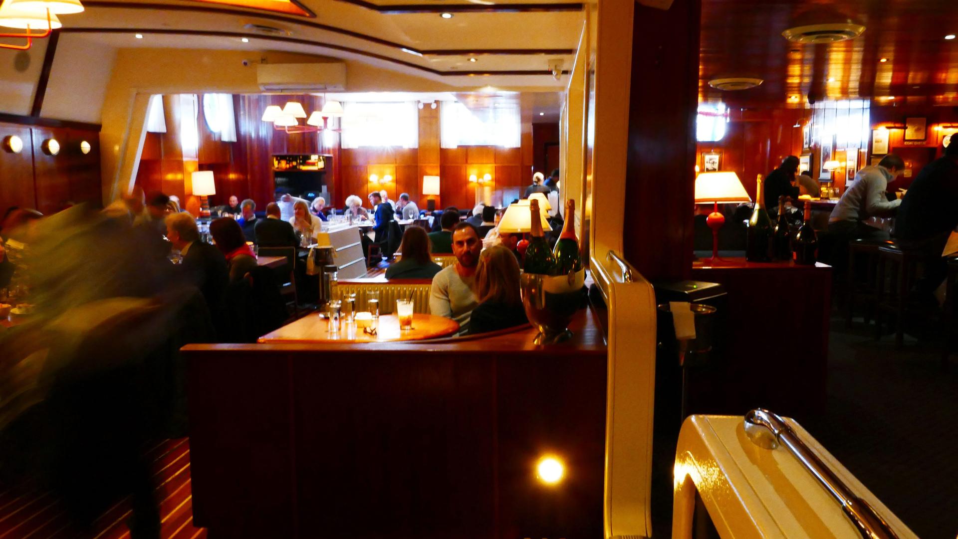 Dining room restaurant interior at Lure Fishbar in Manhattan