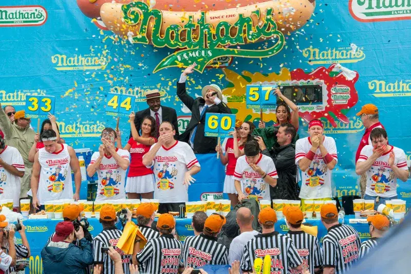 Nathans Hot Dog Eating Contest, Coney Island, Brooklyn 