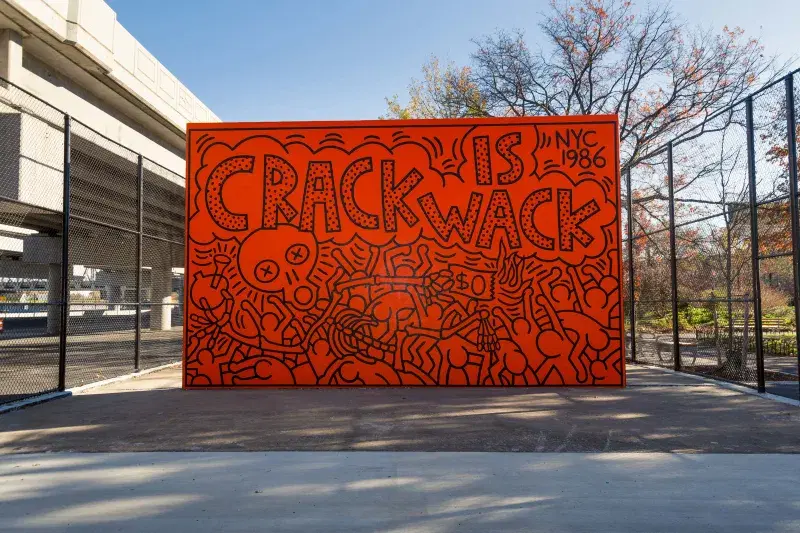Crack Is Wack, Keith Haring. Photo: Adam Pape. Keith Haring artwork © Keith Haring Foundation