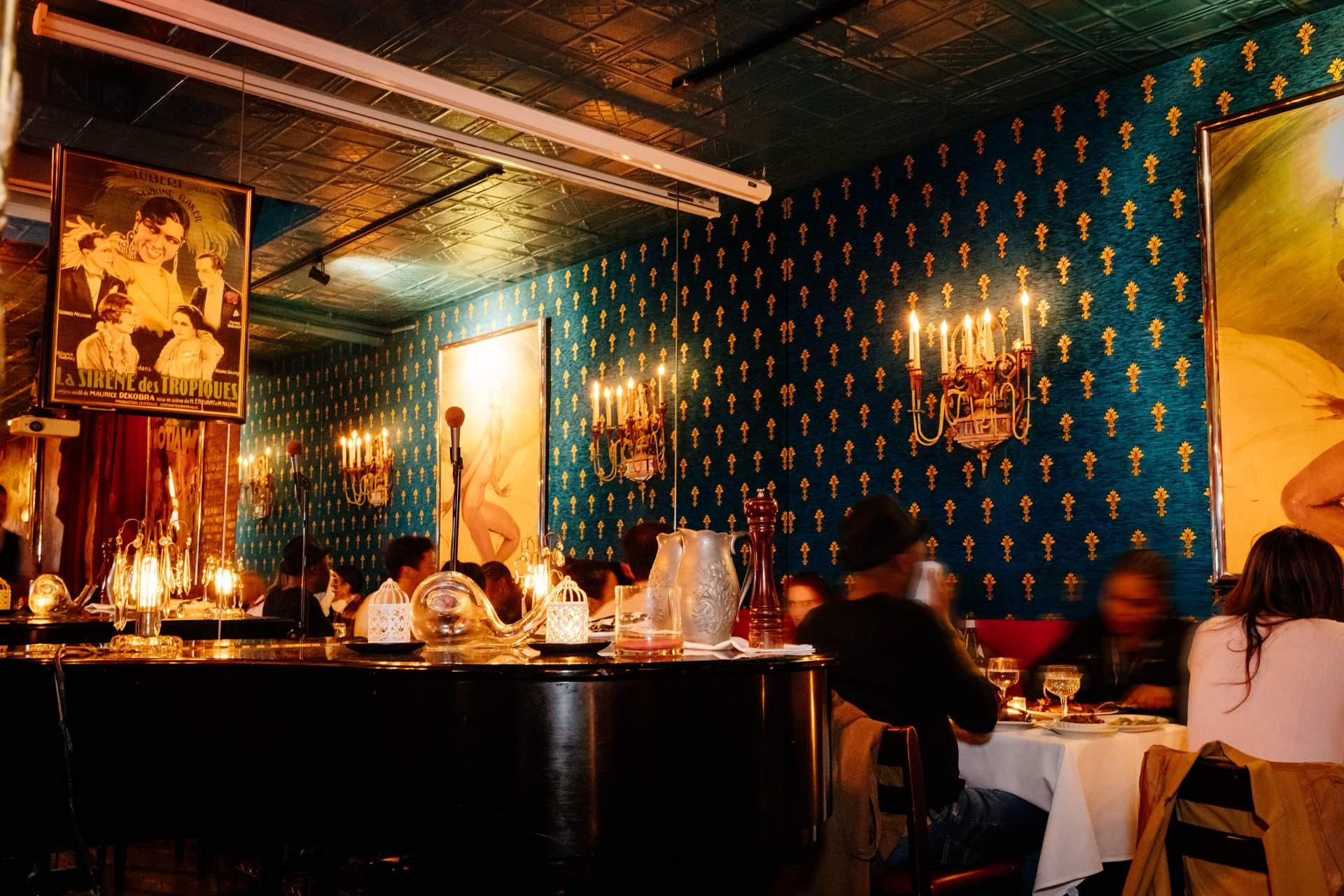 People eat at Chez Josephine