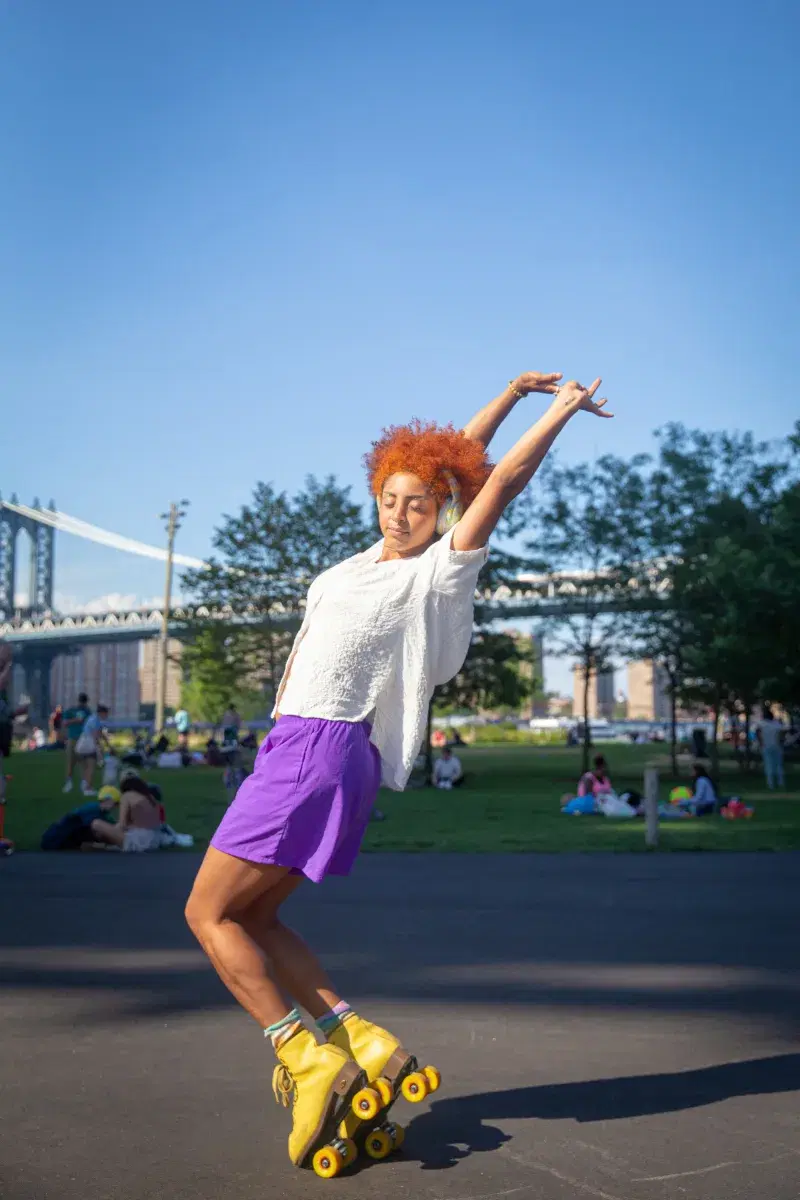 Portrait of Anastasia Lovera, at the Brooklyn Bridge Park in Brooklyn