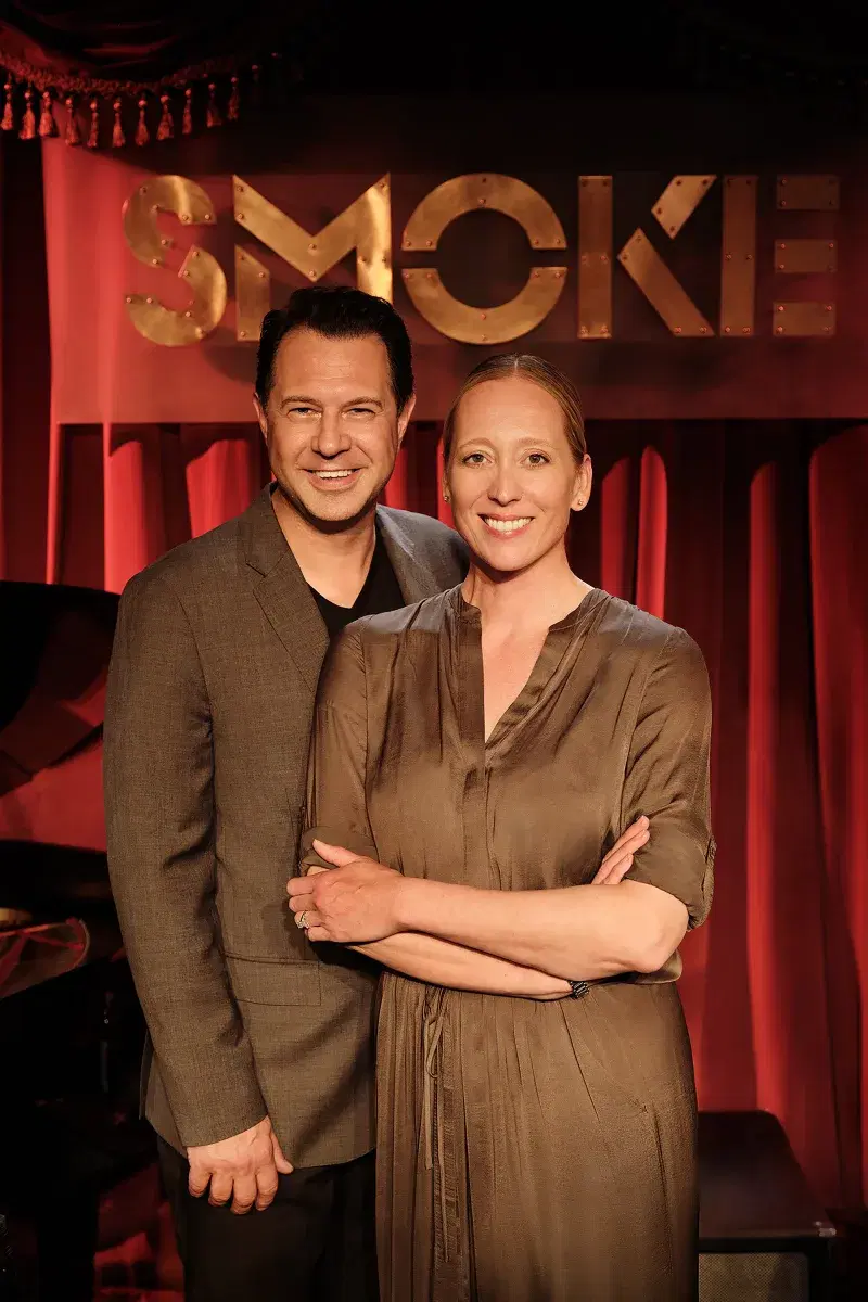 Portrait of Paul Stache and Molly Johnson at Smoke, the jazz club in Manhattan