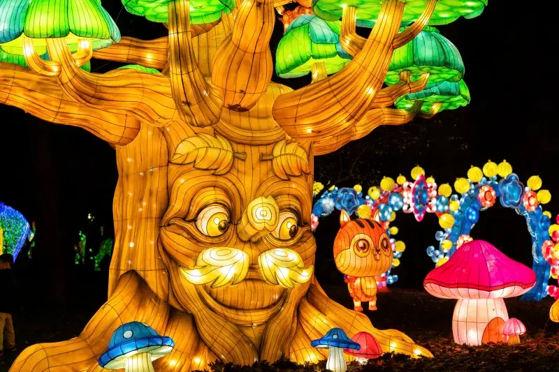 Tree light colorful figure 