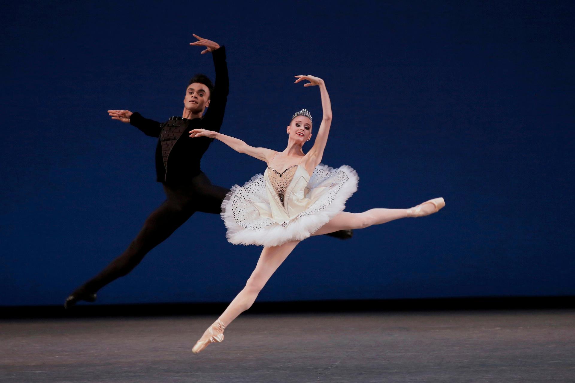 New York City Ballet dancers on stage
