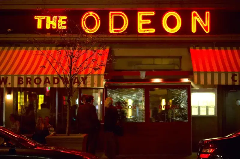 Exterior of The Odeon. Tribeca, Manhattan