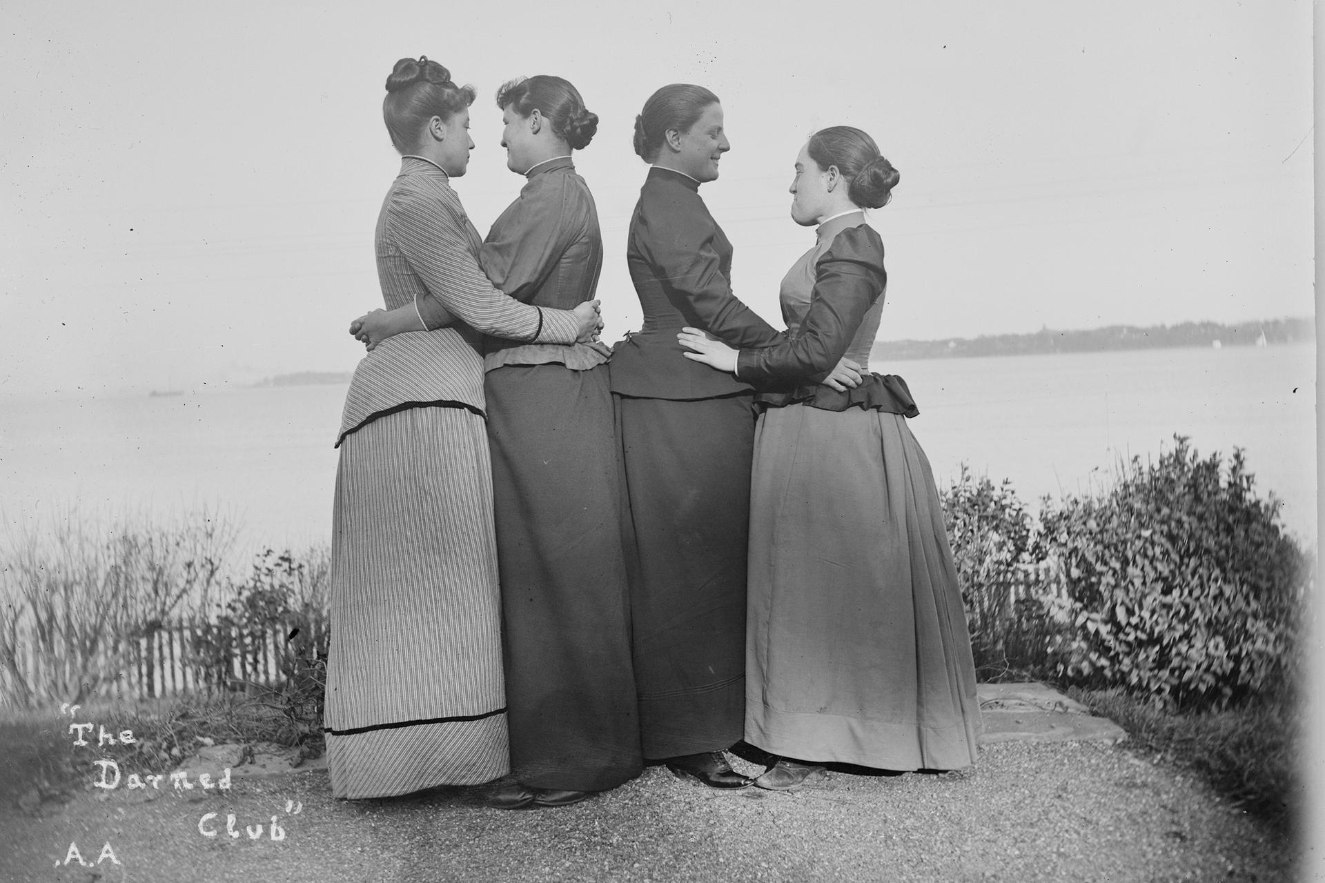 Alice Austen (left) and three friends