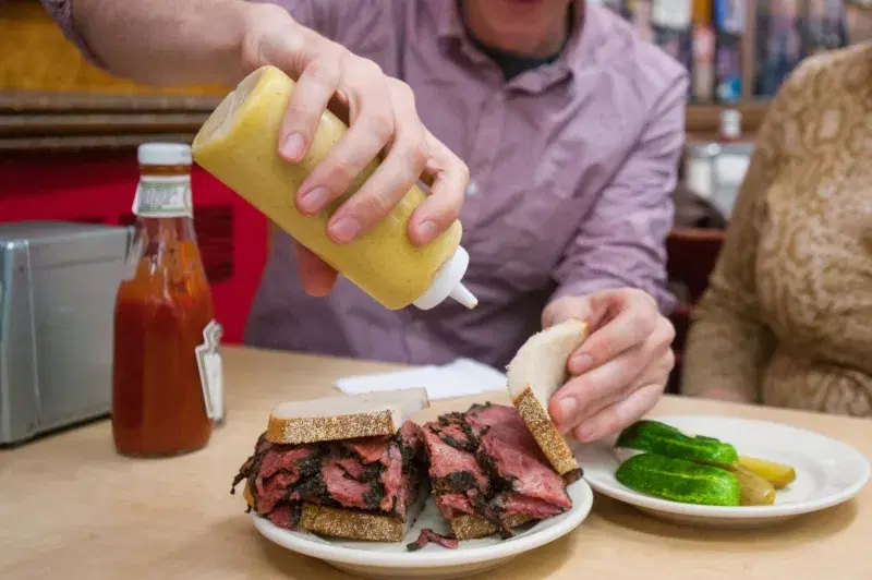 Pastrami sandwich from Katz Deli, Lower East Side, NYC
