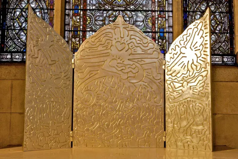 The Life of Christ, Keith Haring. Photo: Helena Kubicka de Bragança. Courtesy, the Cathedral of St. John the Divine