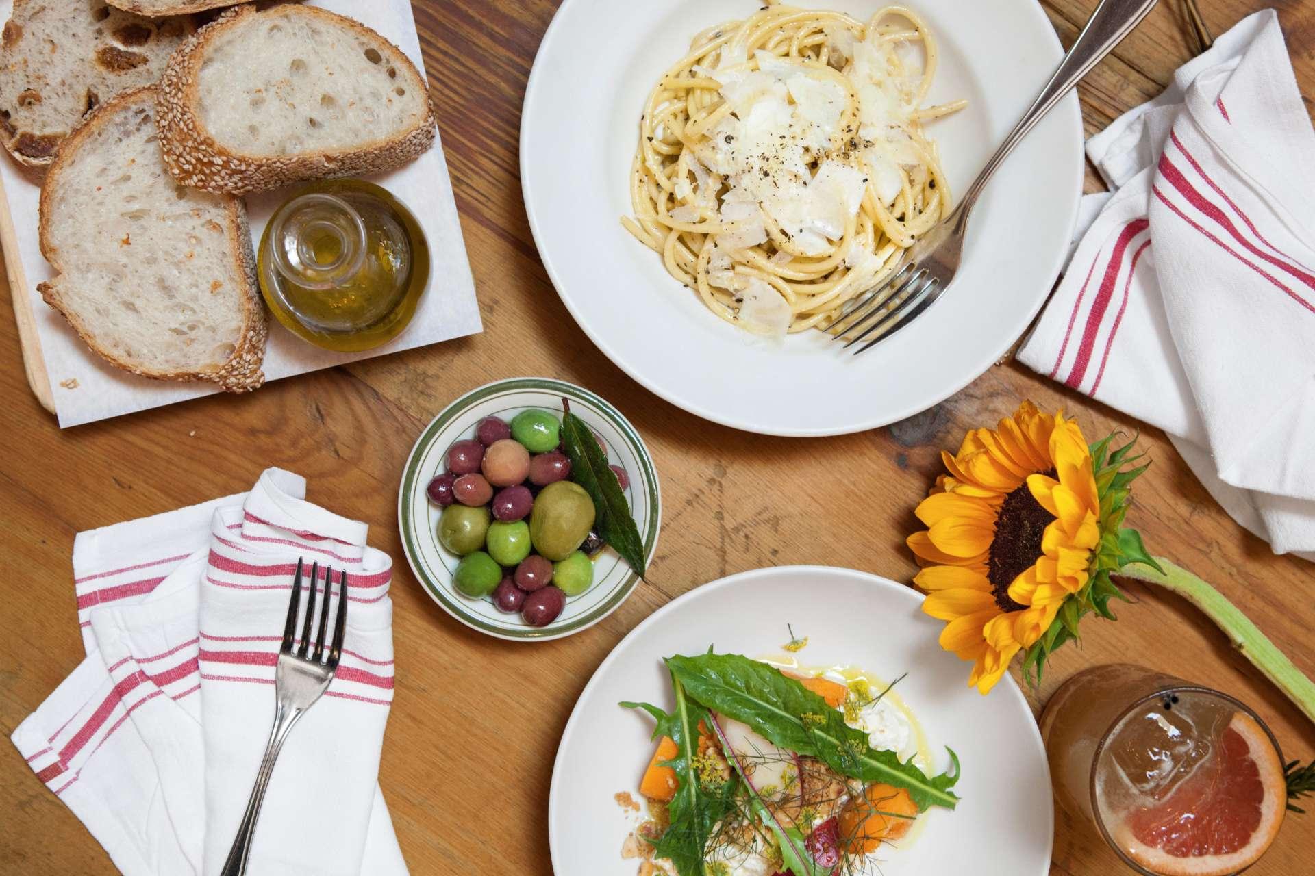 assortment of italian dishes at Il Buco Alimentari & Vineria