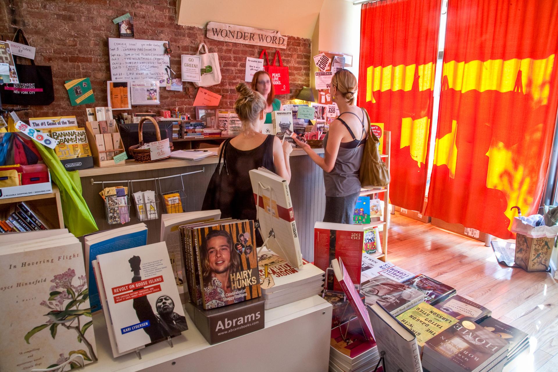 people buy books at word- bookstore in Greenpoint, Brooklyn