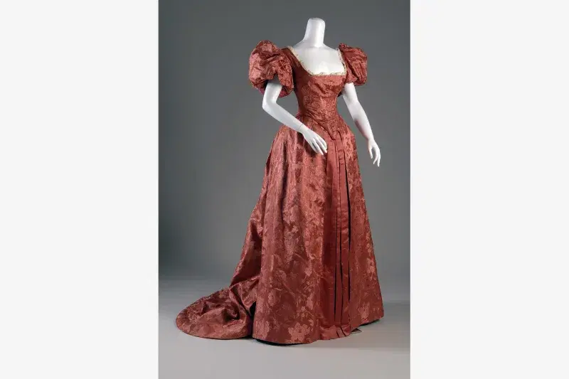 Joseph Johnson, dress, silk satin, c. 1895, England, museum purchase. Courtesy, The Museum at FIT