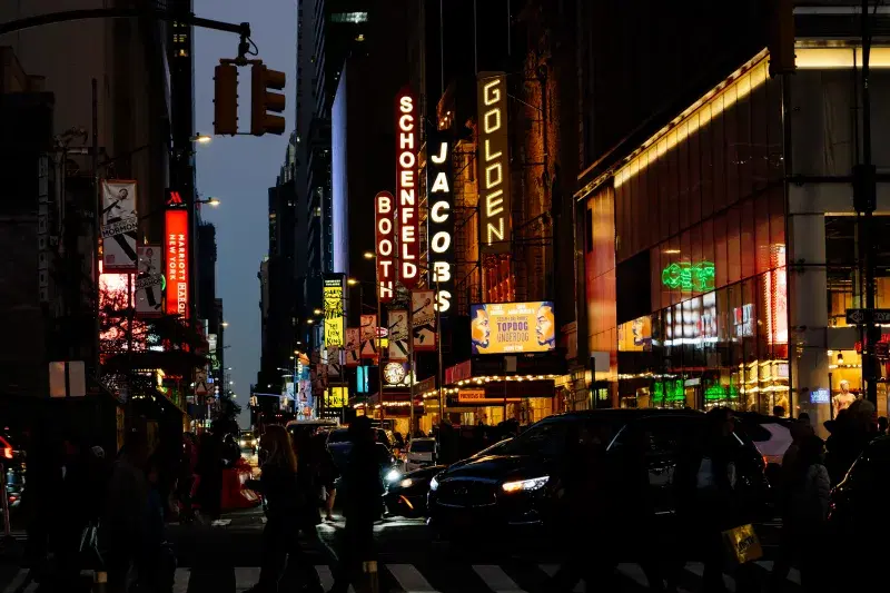 Broadway theaters on West 45th Street