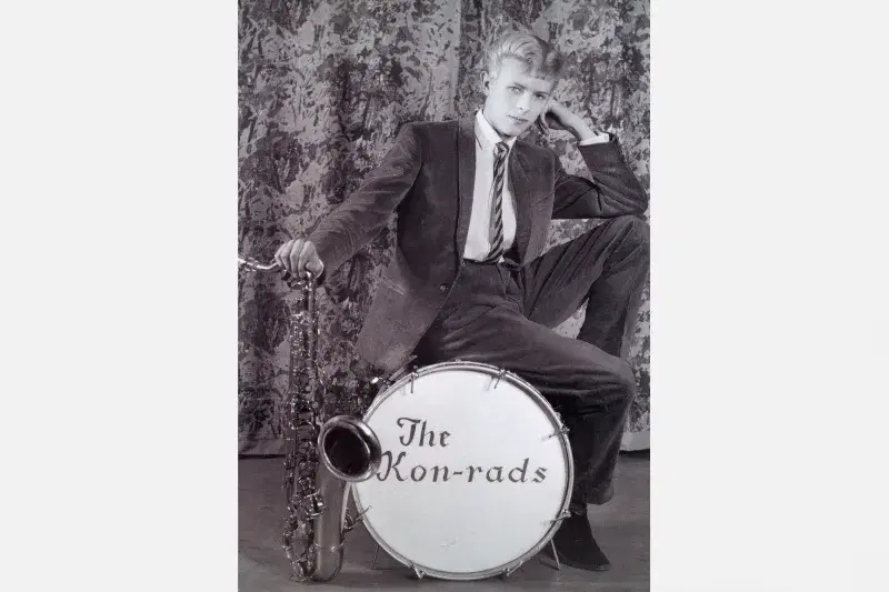 Publicity photograph for The Kon-rads, 1963. Photograph by Roy Ainsworth. Courtesy of The David Bowie Archive. Image © Victoria and Albert Museum