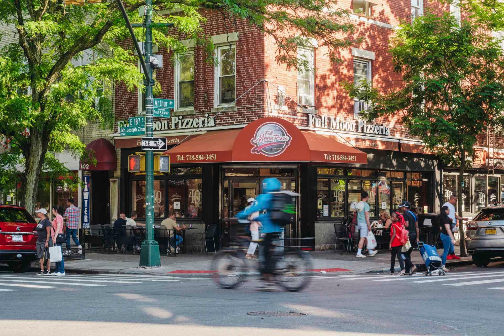 biker in Belmont, the bronx