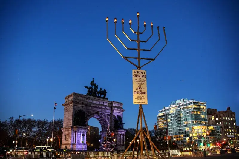 World’s Largest Menorah at Grand Army Plaza, in Brooklyn