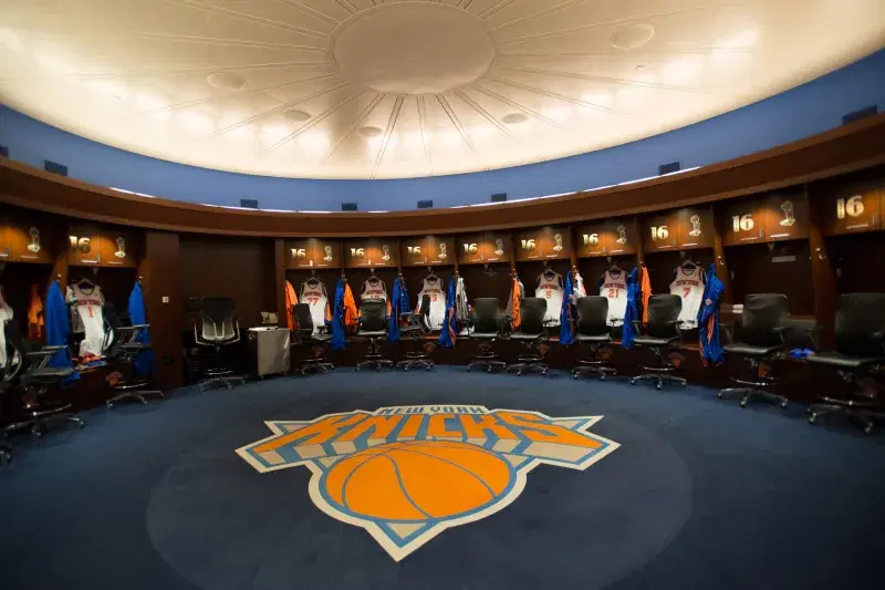 New York Knicks, locker room, Madison Square Garden, Midtown, Manhattan