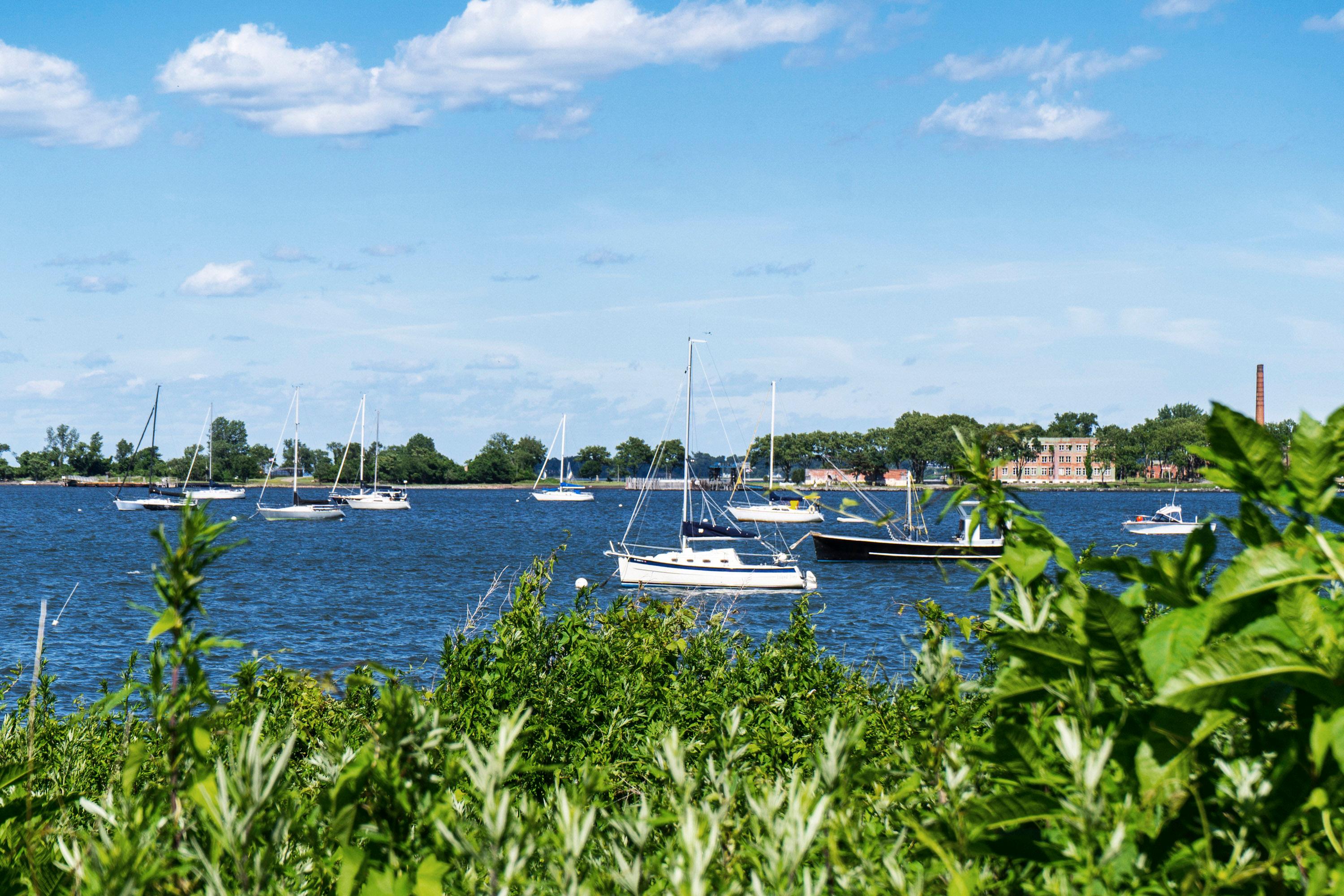 boats on the water in City Island, the Bronx