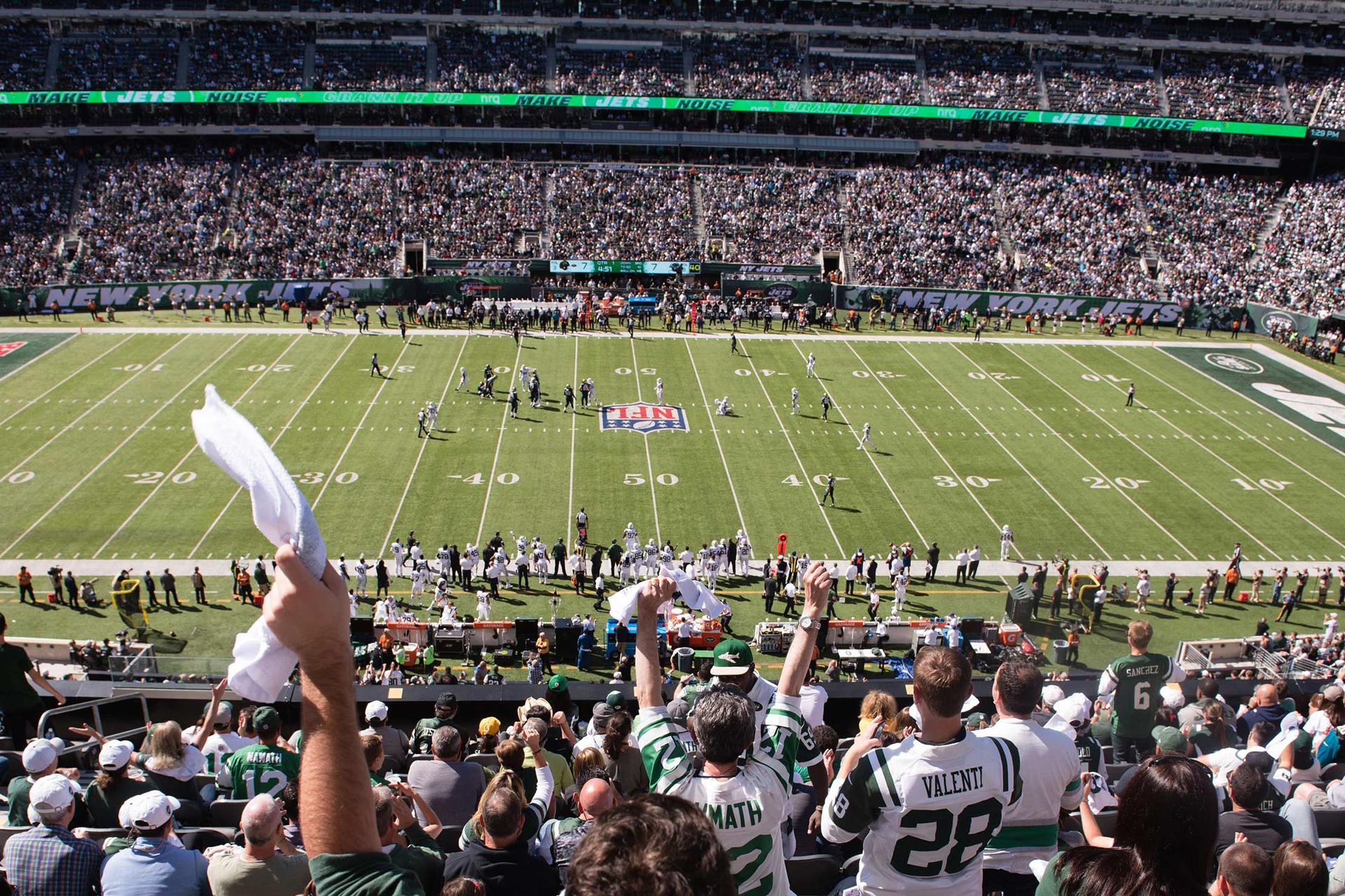 New York Jets fans, at MetLife Stadium, New York City 