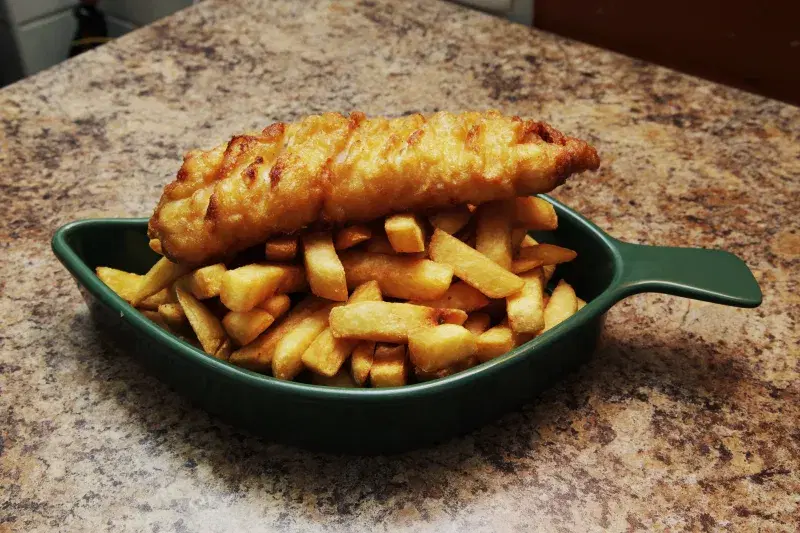 Fish and chips from Mary's Celtic Kitchen. Photo: Alex Lopez