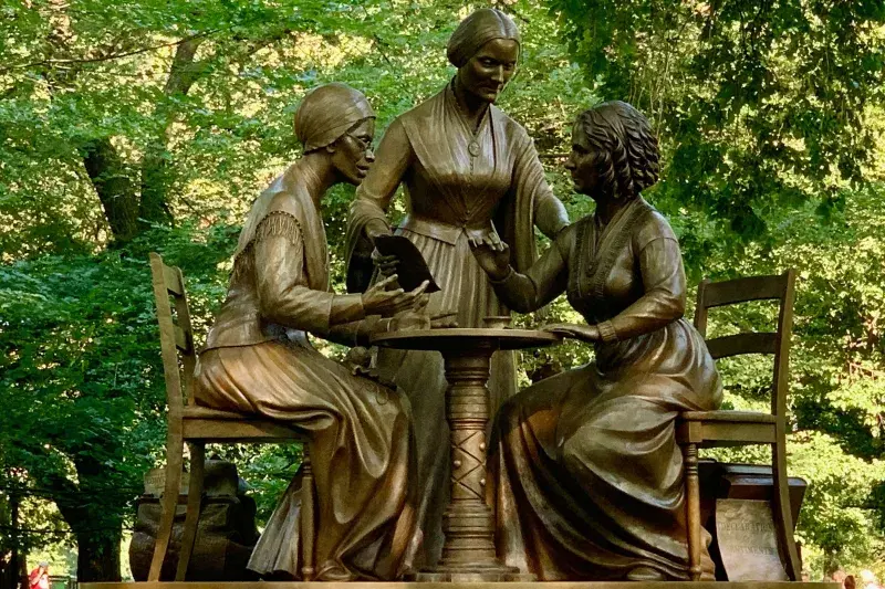 The Women’s Rights Pioneers Monument, Central Park in Manhattan