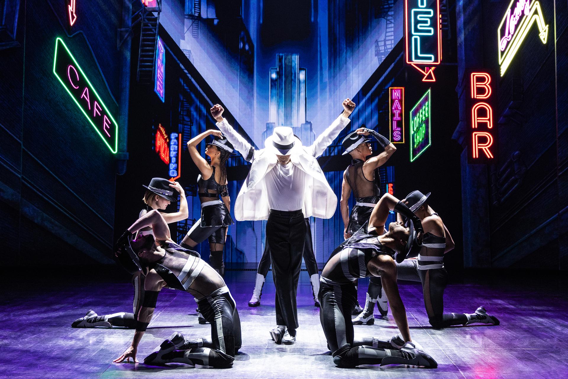 Actors on stage for MJ: The Musical 