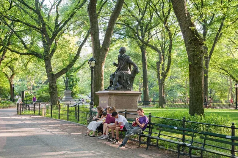 Central Park's Literary Walk. Photo: Will Steacy