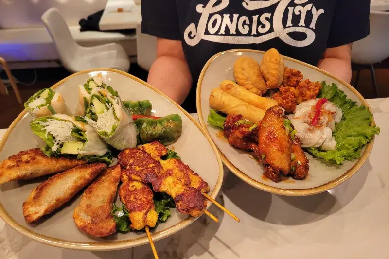 Food dishes from Tuk Tuk in Long Island City