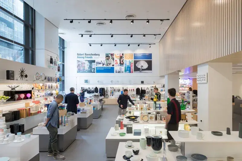 People shopping at MoMA Design Store, in Manhattan