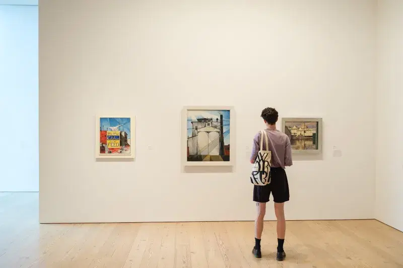 Person admiring art at the  Whitney Museum of American Art