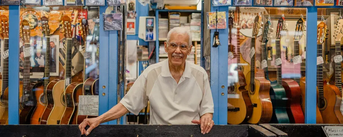 Miguel Angel Amadeo at his shop, Casa Amadeo in The Bronx